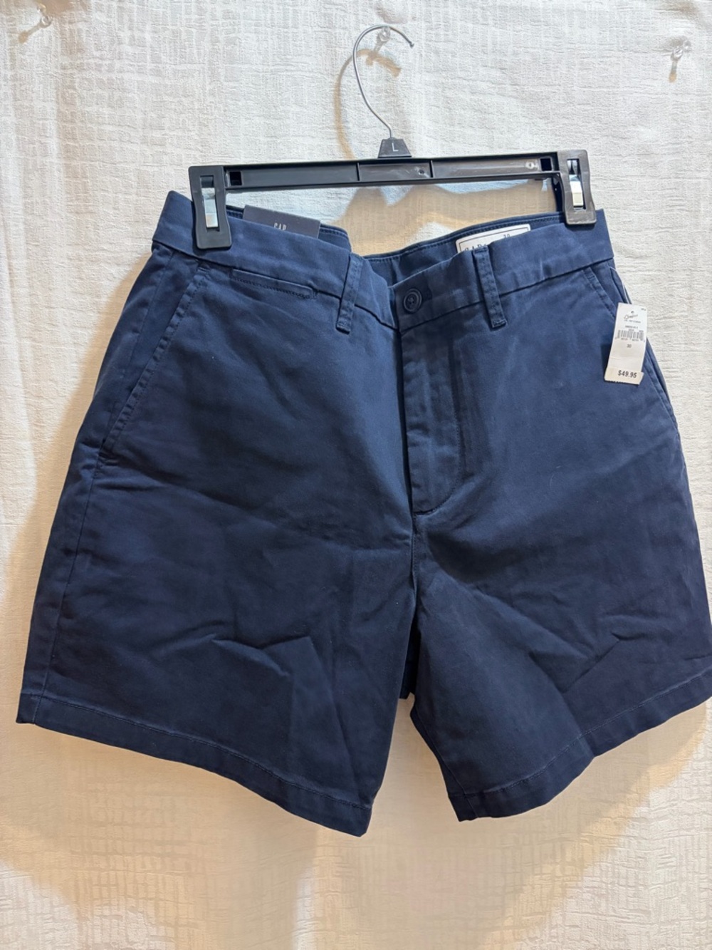 GAP Navy Flat Front Cotton Shorts